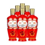 汾酒 山西杏花村53度出口型炙热红500ml*6瓶整箱清香型白酒 1件装