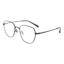 依视路（ESSILOR） 男女款商务镜框可选配依视路镜片光学近视定制眼镜适用中高度数 金属-全框-2002SV-银色 镜框+依视路A4防蓝光1.60现片