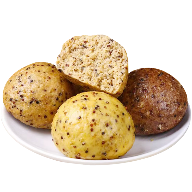 富世康 石磨手工三色藜麦馒头 2500g 5袋