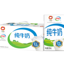 PLUS会员！yili 伊利 纯牛奶250ml*24盒/箱