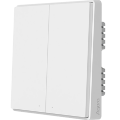 Aqara绿米联创 智能开关D1零火双键 已接入米家/HomeKit 遥控开关 白色