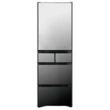 日立（HITACHI）日本原装进口小户型401L变频无霜风冷电冰箱玻璃面板自动制冰R-XG420KC 【经典·真空保鲜】水晶镜色