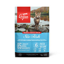 京东PLUS：Orijen 渴望 六种鱼通用猫粮5.4kg 【美版】