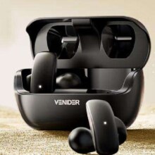 PLUS会员、需首购: VENIDER 金标认证 柏林之声 骨传导概念蓝牙耳机  星耀黑 9D杜比环绕音 臻享版