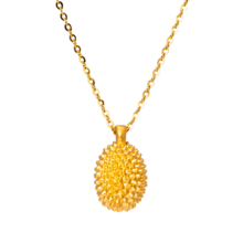 PLUS会员：CHOW TAI SENG 周大生 黄金榴莲吊坠 约0.4g