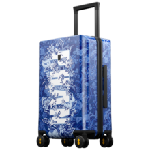 地平线8号（LEVEL8）行李箱男女粗铝框旅行箱24英寸拉杆密码箱PC拉杆箱氦系列蓝色