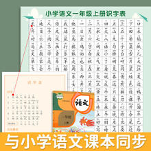 派仕恩 一二年级语文识字表挂图儿童小学生上册下册生字表认字学习挂图