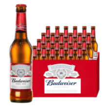 百威（BUDWEISER） 百威 瓶装啤酒 美式拉格 经典醇正330ml*24瓶