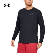 安德玛（UNDERARMOUR）秋冬Sportstyle男子训练运动长袖T恤1329585 黑色001 XL