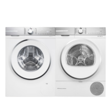 博世（BOSCH）洗烘套装6系10+10KG云朵白·设计师版大容量全自动滚筒洗衣机家用热泵烘干机高颜除菌254X00+254D00