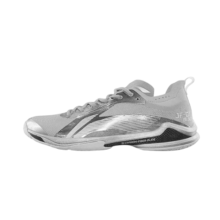 李宁（LI-NING）羽毛球鞋疾风PRO大面积3D碳板专业比赛运动鞋AYAS012-3银色43码