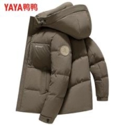YAYA 鸭鸭羽绒服 男冬季短款连帽户外极寒加厚面包服保暖休闲外套男潮