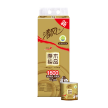 plus会员、京东百亿补贴：清风 卷纸原木金装4层125克*10卷
