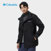 京东PLUS：哥伦比亚 男女银点防水冲锋衣可拆卸三合一休闲服 10 L(180/100A)