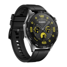 再降价：HUAWEI 华为 WATCH GT4 智能手表 46mm 曜石黑 氟橡胶表带