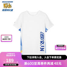 SKECHERS 斯凯奇 速干儿童短袖T恤衫2023夏季休闲男童运动圆领上衣P223B027