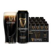 3.8焕新、88VIP：GUINNESS 健力士 啤酒爱尔兰原装进口精酿世涛黑啤440ml*24听