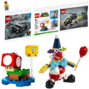 LEGO 乐高 拼砌包人仔迈凯伦跑车小丑机甲生日伴手礼积木钥匙扣