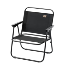 奥然 户外折叠椅克米特椅露营椅子户外椅子折叠便携露营椅沙滩椅 【黑色椅架-中号】黑色+塑料扶手