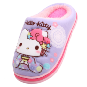 HELLO KITTY儿童棉拖鞋 凯蒂猫女童卡通舒适软底保暖棉鞋 中童紫色190码 1775