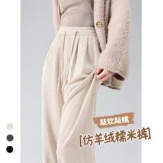 JEANSWEST 真维斯 女士仿羊绒糯米高腰阔腿裤