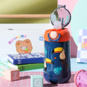 BEDDYBEAR 杯具熊 316不锈钢儿童鸭嘴保温杯 380ml