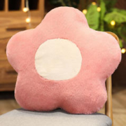 丝媛 创意毛绒靠垫抱枕 荷包蛋-粉色 48*48cm