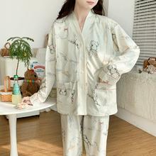 阿宽验货 带胸垫月子服纯棉产后套装