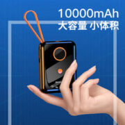 Newsmy 纽曼 充电宝10000毫安22.5W双向快充自带线移动电源适用苹果华为