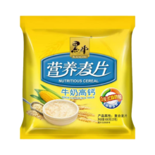 plus会员：黑牛 牛奶高钙营养麦片600g *9件