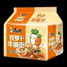 京东百亿补贴、PLUS会员：康师傅 方便面 经典双萝卜牛腩面*五连包