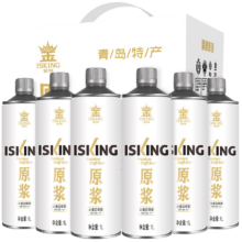 PLUS会员：金特ISKING 青岛特产精酿啤酒 金特原浆白啤 1L 6桶 礼盒装