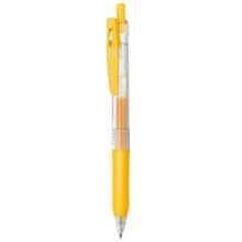 斑马牌（ZEBRA）JJ15 按动中性笔 签字笔 0.5mm子弹头啫喱笔水笔 学生彩色手账笔 黄色