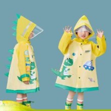 Plus会员:kocotree树好物儿童雨衣男童带书包位 绿野仙踪-恐龙 M 身高 95-110cm