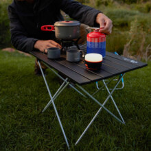 牧高笛（MOBIGARDEN）折叠桌 户外露营便携野餐可折叠餐桌四方桌 NXLQI65002 黑色