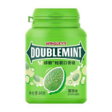 PLUS会员，需首购：(DOUBLEMINT)绿箭 口香糖原味薄荷味约40粒64g/瓶