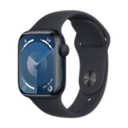 Apple 苹果 Watch Series 9 智能手表 GPS款 41mm 午夜色 橡胶表带 S/M