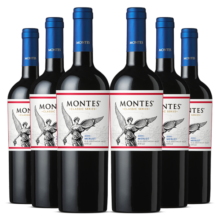 MONTES【蒙特斯官旗】智利原瓶进口红酒 蒙特斯montes经典系列750ml 梅洛红葡萄酒整箱装