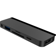 HyperDrive 2021款iPad Pro转换器MacBook Air扩展坞type-c苹果笔记本电脑配件usb c手机拓展坞hdmi投影 灰色
