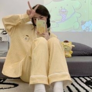 2024春秋新款女士长两件套家居服