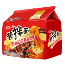 统一 贵州豆豉辣酱干拌面 5连包