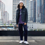 Gap 盖璞 男装冬季款仿羊羔绒翻领夹克