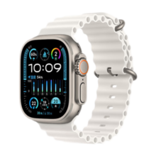 Apple/苹果 Watch Ultra2 智能手表 GPS+蜂窝款 49毫米 钛金属表壳白色海洋表带 健康手表 MRF93CH/A