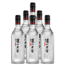 泸州老窖 黑盖 光瓶酒 浓香型白酒 42度500ml*6瓶 整箱装