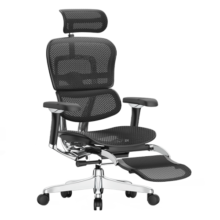 Ergonor 保友金豪L 2代 高端电脑椅人体工学椅子 电竞椅办公椅家用老板椅 黑色美国网+躺舒宝 联动扶手