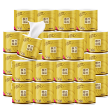 清风 卷纸 卫生纸 金装系列4层加厚有芯 卷筒纸厕纸140克30卷 30卷