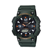 卡西欧（CASIO）大众指针系列 太阳能防水数字双显运动休闲男表 AQ-S810W-3AVDF