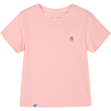 暇步士童装男童女童T恤夏季新款大童舒适短袖T恤 粉艾尔 140cm