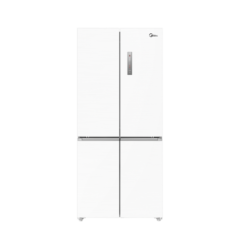 美的（Midea）60cm薄系列483升十字双开四开门多门超薄嵌入大容量无霜家用智能电冰箱一级变频BCD-483WSPZM(E)白