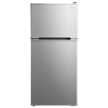美的（Midea）112L升双门家用冰箱小型 迷你双温 宿舍租房双开门电冰箱 冷藏冷冻保鲜  BCD-112CM银色